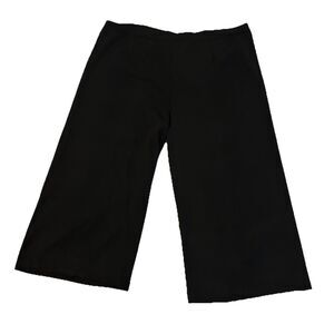 Ming Wang Cropped Wide Leg Pants Black Career - Size 3X
